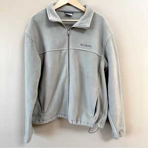 Columbia Full Zip Beige Fleece Jacket Men’s Size XL